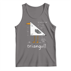 Triangull Triangle Seagull Bird Pun Tank Top Funny Math Teacher Joke Humor TS14 Deep Heather Print Your Wear
