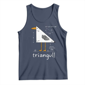 Triangull Triangle Seagull Bird Pun Tank Top Funny Math Teacher Joke Humor TS14 Navy Print Your Wear