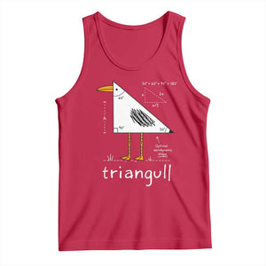Triangull Triangle Seagull Bird Pun Tank Top Funny Math Teacher Joke Humor TS14 Red Print Your Wear