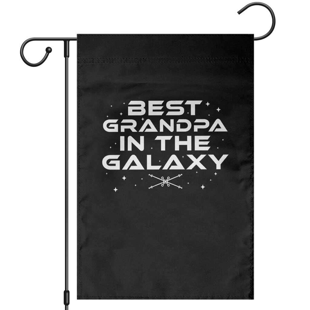 Best Grandpa in the Galaxy Garden Flag Funny Grandpa Gifts