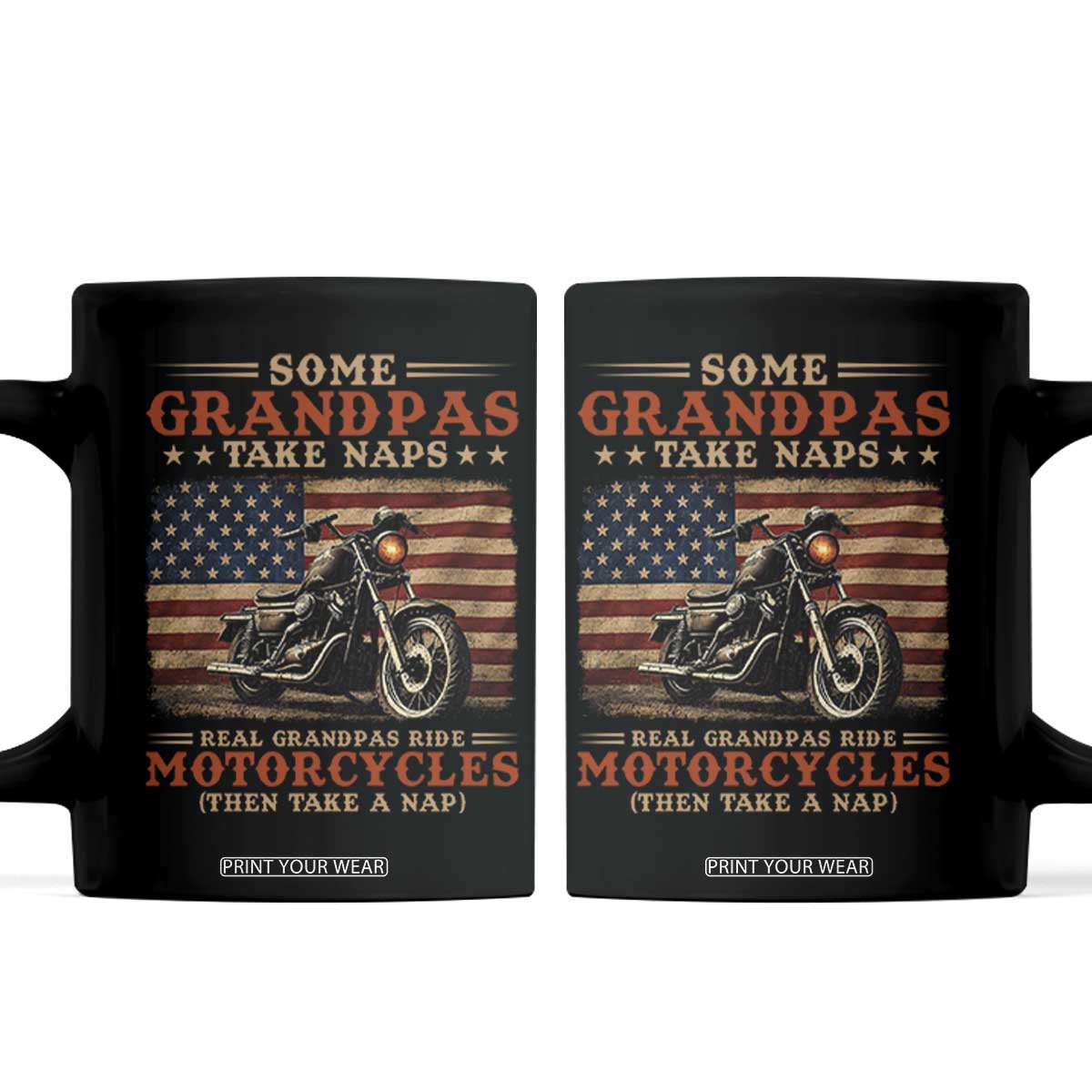 Some Grandpas Take Naps Real Grandpas Ride Motorcycles Coffee Mug Funny Grandpa Biker Gift