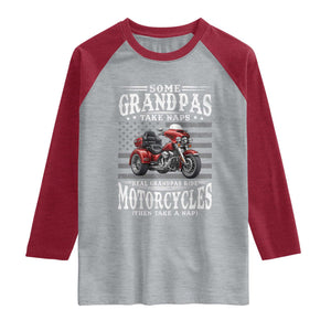 Some Grandpas Take Naps Real Grandpas Ride Motorcycles Raglan Shirt Three Wheels Motorcycle Trike