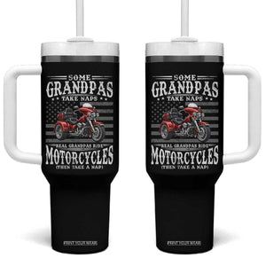 Some Grandpas Take Naps Real Grandpas Ride Motorcycles Tumbler With Handle Three Wheels Motorcycle Trike