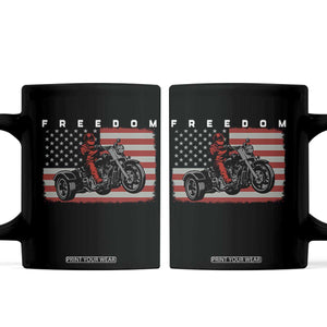 Motocross Freedom Patriotic American Flag Three Wheel Motorcycle Trike Coffee Mug