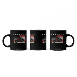 Motocross Freedom Patriotic American Flag Three Wheel Motorcycle Trike Coffee Mug