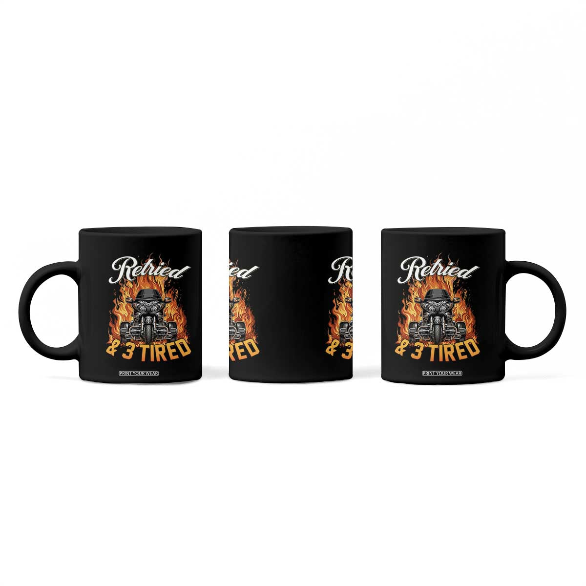 Retired Grandpa Biker Three Wheeled Motorcycle Trike Coffee Mug