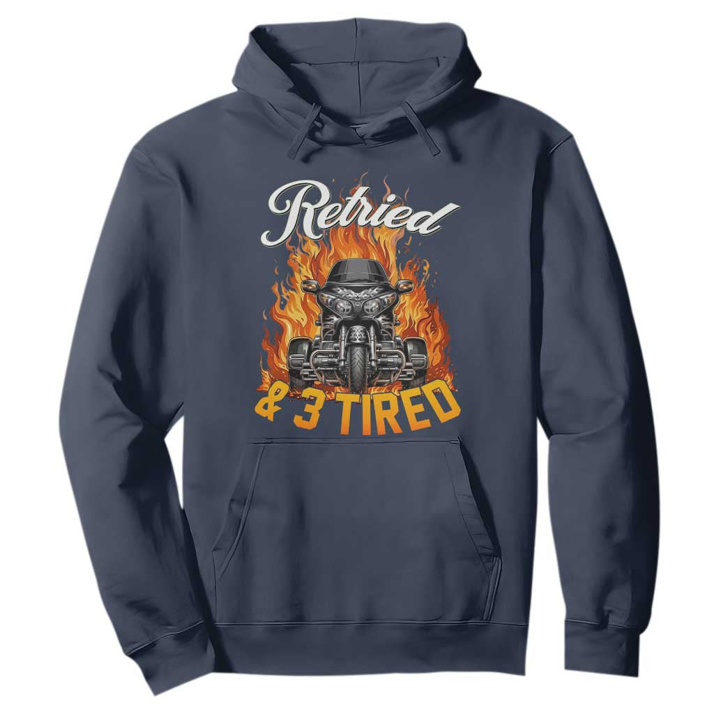Retired Grandpa Biker Three Wheeled Motorcycle Trike Hoodie