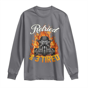 Retired Grandpa Biker Three Wheeled Motorcycle Trike Long Sleeve Shirt