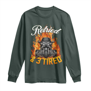 Retired Grandpa Biker Three Wheeled Motorcycle Trike Long Sleeve Shirt