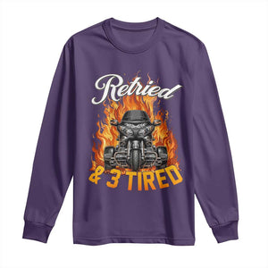 Retired Grandpa Biker Three Wheeled Motorcycle Trike Long Sleeve Shirt