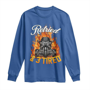Retired Grandpa Biker Three Wheeled Motorcycle Trike Long Sleeve Shirt
