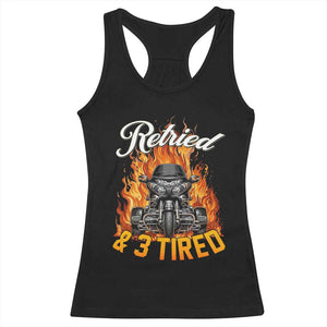 Retired Grandpa Biker Three Wheeled Motorcycle Trike Racerback Tank Top
