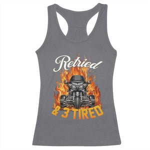 Retired Grandpa Biker Three Wheeled Motorcycle Trike Racerback Tank Top