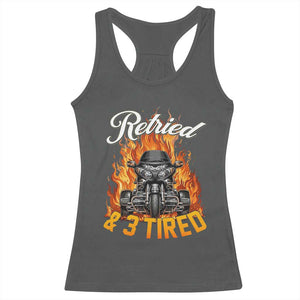Retired Grandpa Biker Three Wheeled Motorcycle Trike Racerback Tank Top