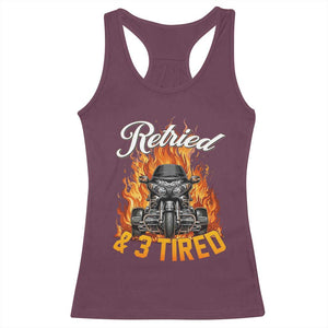 Retired Grandpa Biker Three Wheeled Motorcycle Trike Racerback Tank Top