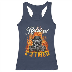 Retired Grandpa Biker Three Wheeled Motorcycle Trike Racerback Tank Top