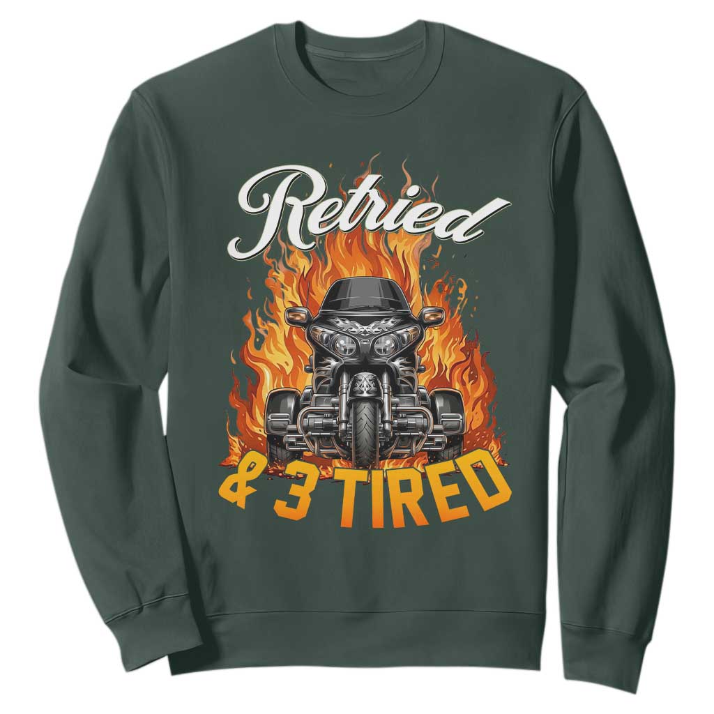 Retired Grandpa Biker Three Wheeled Motorcycle Trike Sweatshirt