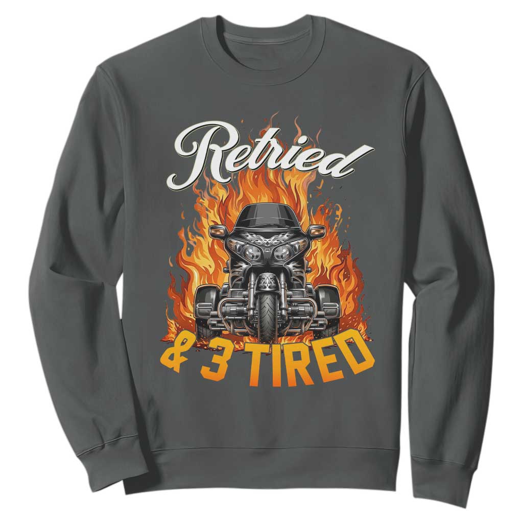 Retired Grandpa Biker Three Wheeled Motorcycle Trike Sweatshirt