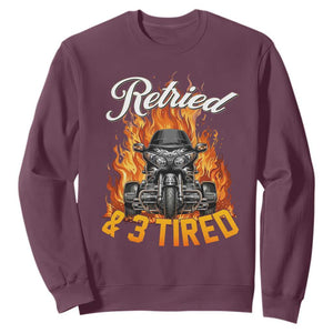Retired Grandpa Biker Three Wheeled Motorcycle Trike Sweatshirt