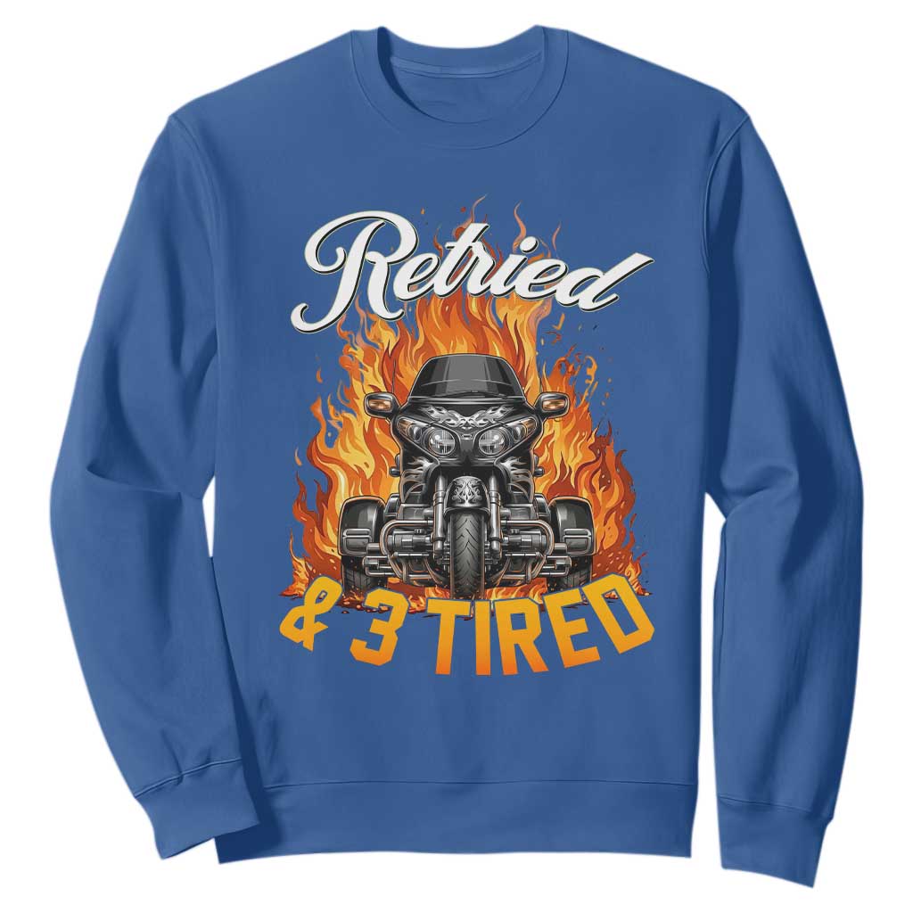Retired Grandpa Biker Three Wheeled Motorcycle Trike Sweatshirt