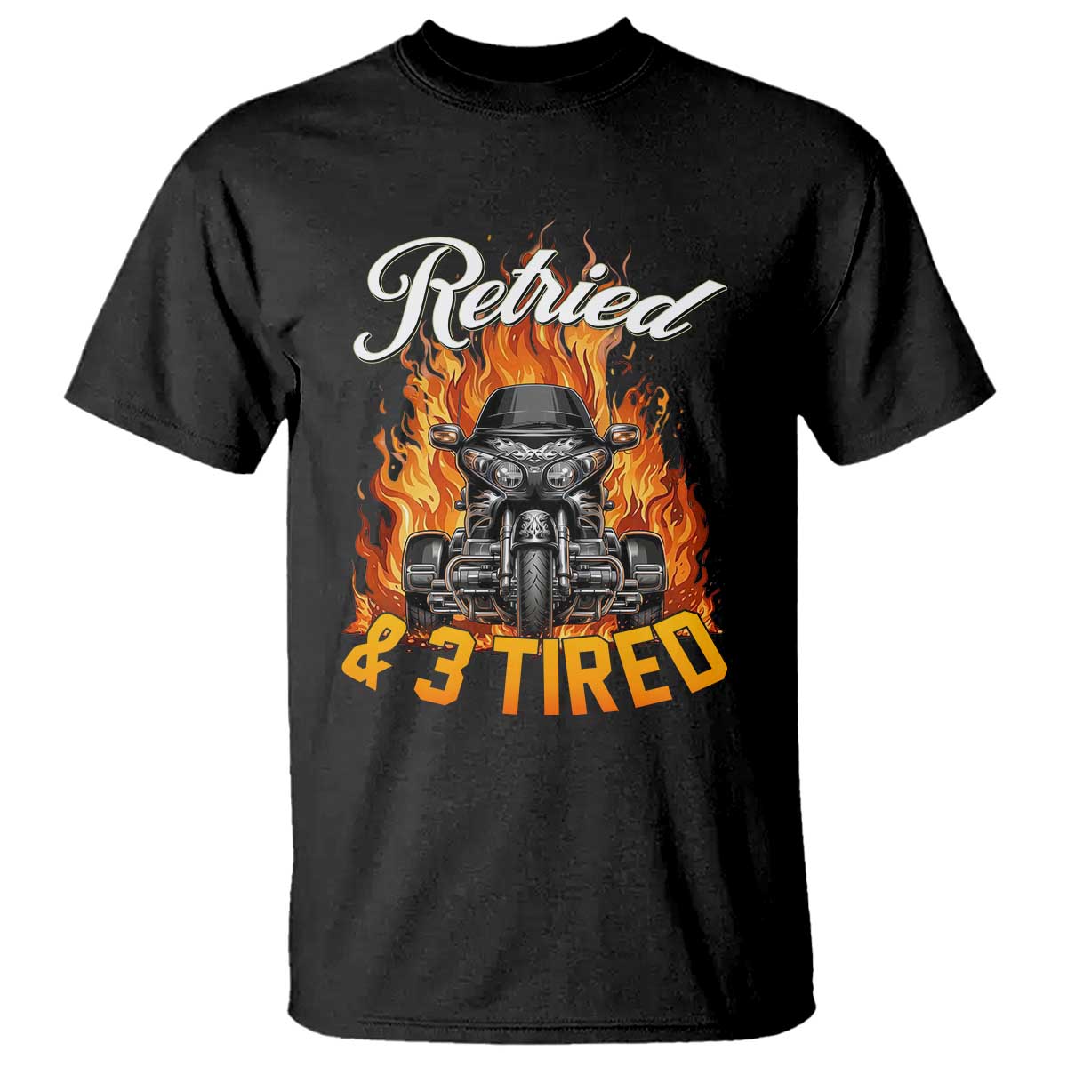 Retired Grandpa Biker Three Wheeled Motorcycle Trike T Shirt