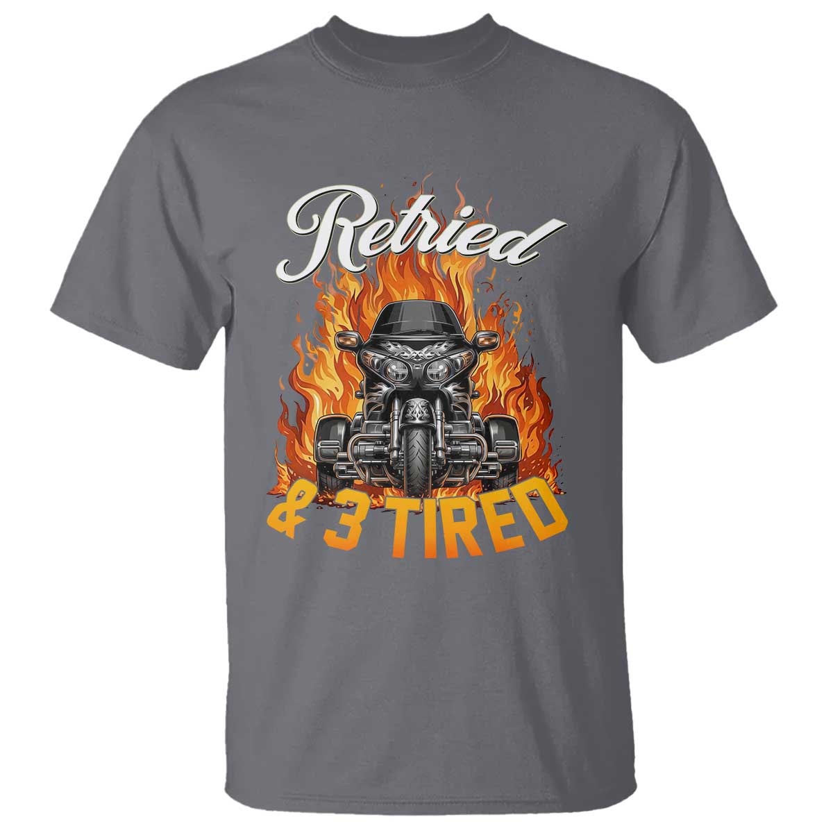 Retired Grandpa Biker Three Wheeled Motorcycle Trike T Shirt