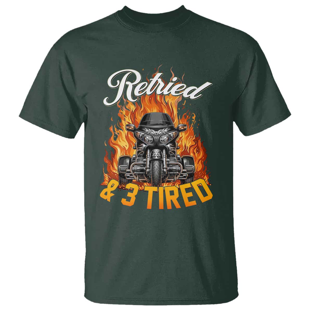 Retired Grandpa Biker Three Wheeled Motorcycle Trike T Shirt