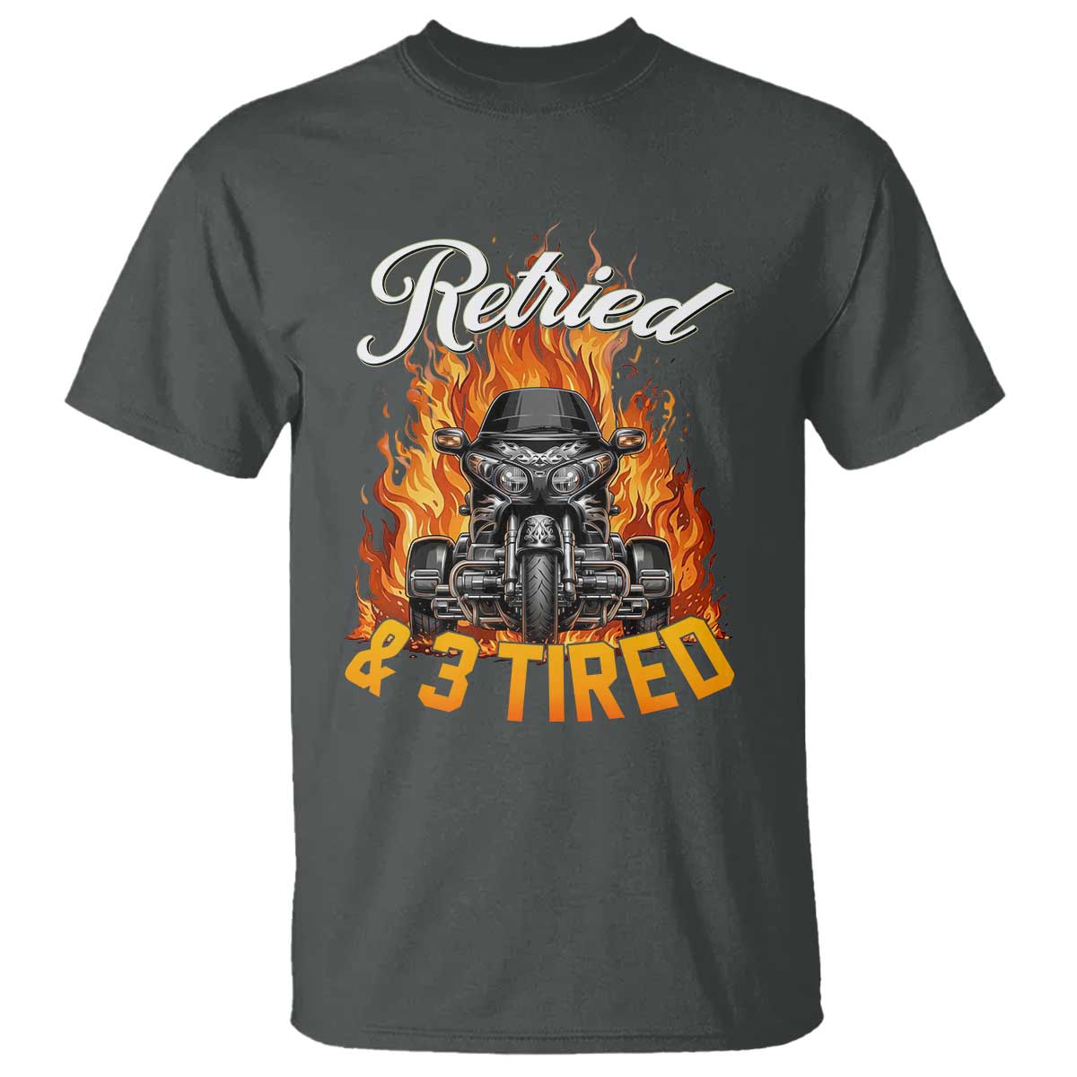Retired Grandpa Biker Three Wheeled Motorcycle Trike T Shirt