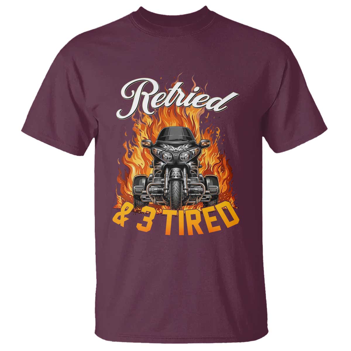 Retired Grandpa Biker Three Wheeled Motorcycle Trike T Shirt