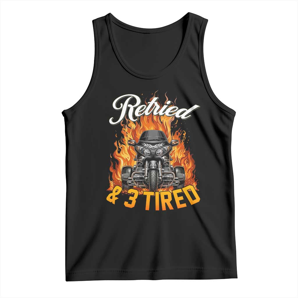 Retired Grandpa Biker Three Wheeled Motorcycle Trike Tank Top