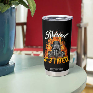 Retired Grandpa Biker Three Wheeled Motorcycle Trike Tumbler Cup