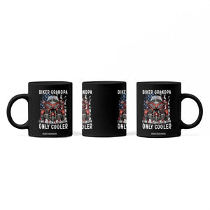 Grandpa Biker Three Wheel Motorcycle Trike Patriotic US Flag Coffee Mug