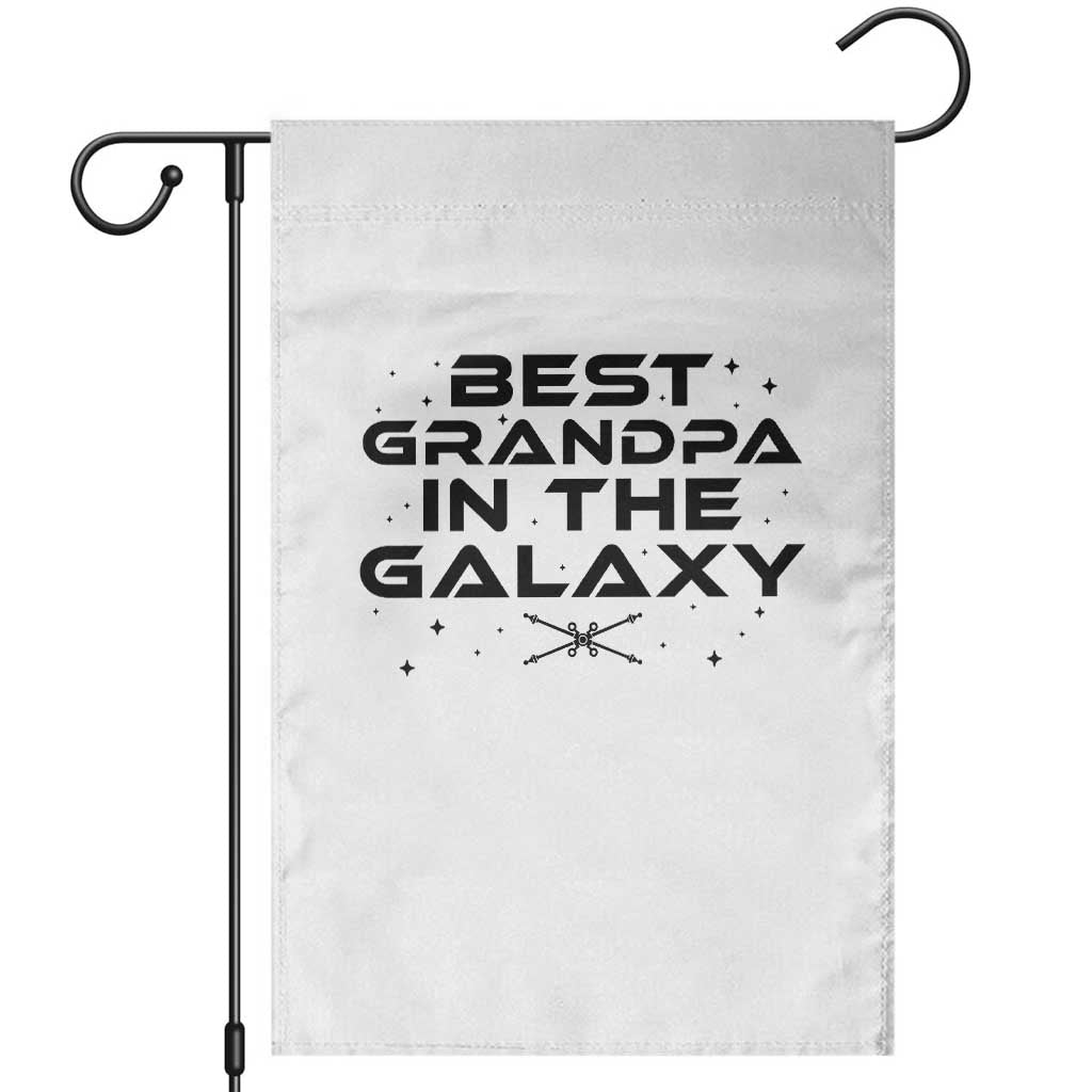 Best Grandpa in the Galaxy Garden Flag Funny Fathers Day Gift
