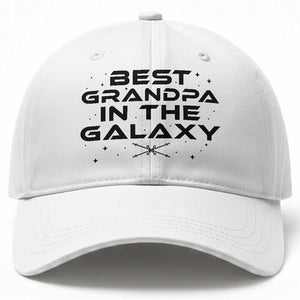 Best Grandpa in the Galaxy Baseball Cap Funny Fathers Day Gift