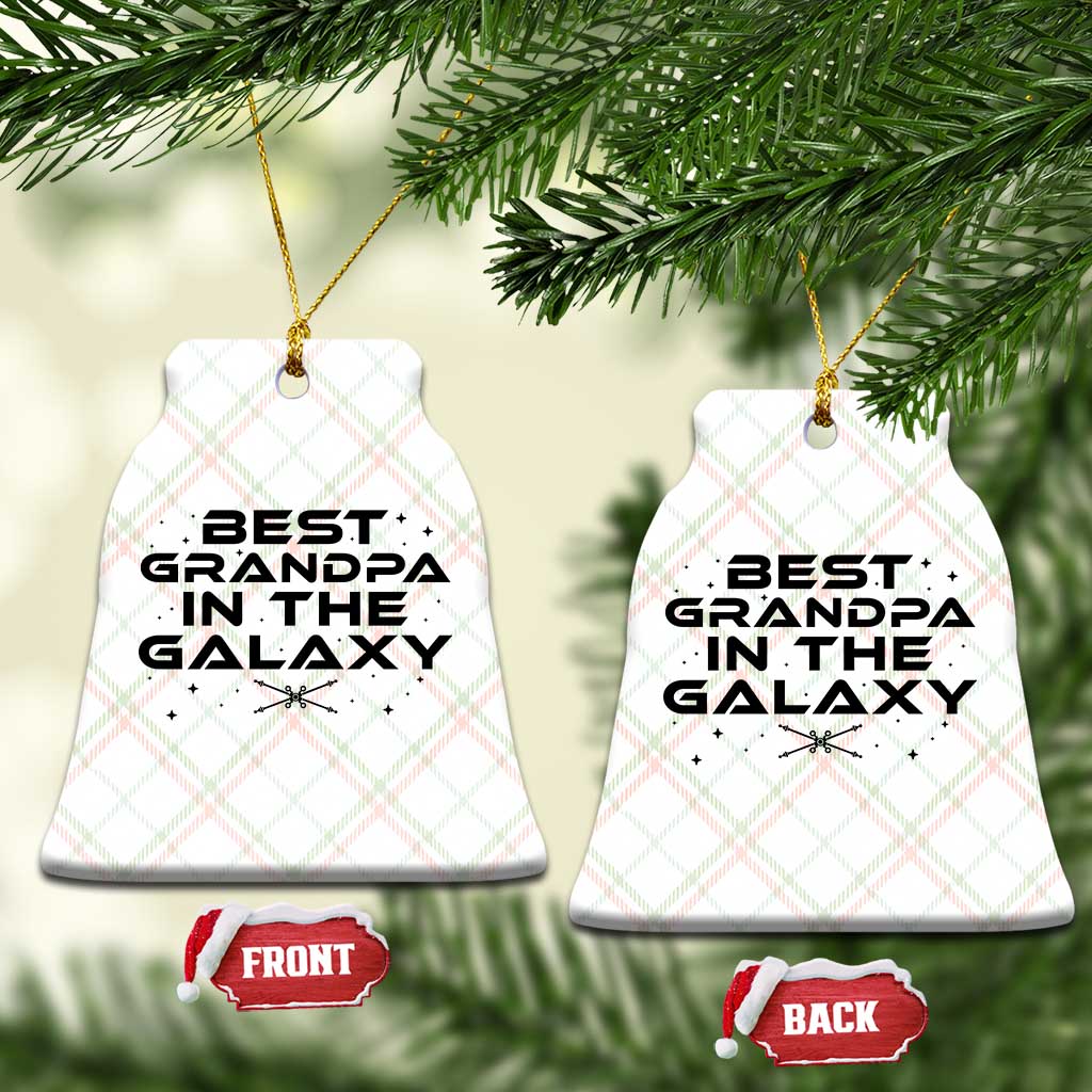 Best Grandpa in the Galaxy Ceramic Ornament Funny Fathers Day Gift
