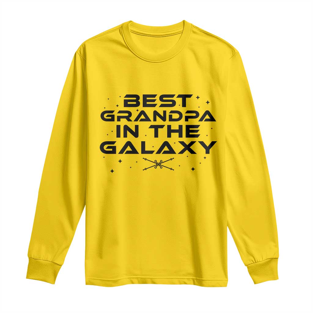 Best Grandpa in the Galaxy Long Sleeve Shirt Funny Fathers Day Gift