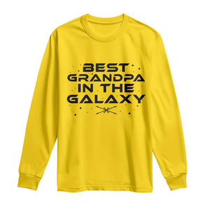Best Grandpa in the Galaxy Long Sleeve Shirt Funny Fathers Day Gift