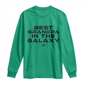 Best Grandpa in the Galaxy Long Sleeve Shirt Funny Fathers Day Gift