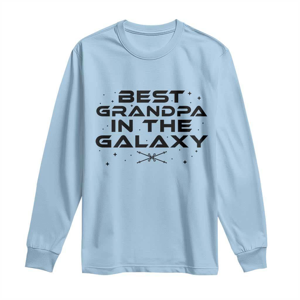 Best Grandpa in the Galaxy Long Sleeve Shirt Funny Fathers Day Gift