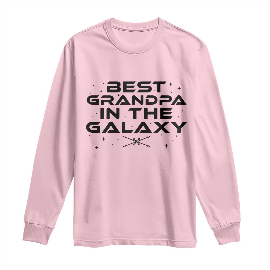Best Grandpa in the Galaxy Long Sleeve Shirt Funny Fathers Day Gift
