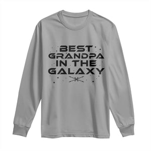 Best Grandpa in the Galaxy Long Sleeve Shirt Funny Fathers Day Gift