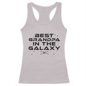 Best Grandpa in the Galaxy Racerback Tank Top Funny Fathers Day Gift
