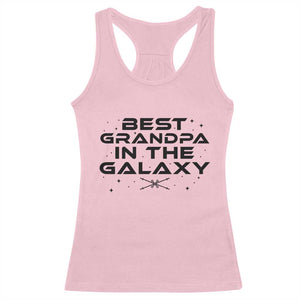 Best Grandpa in the Galaxy Racerback Tank Top Funny Fathers Day Gift
