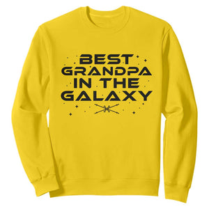 Best Grandpa in the Galaxy Sweatshirt Funny Fathers Day Gift