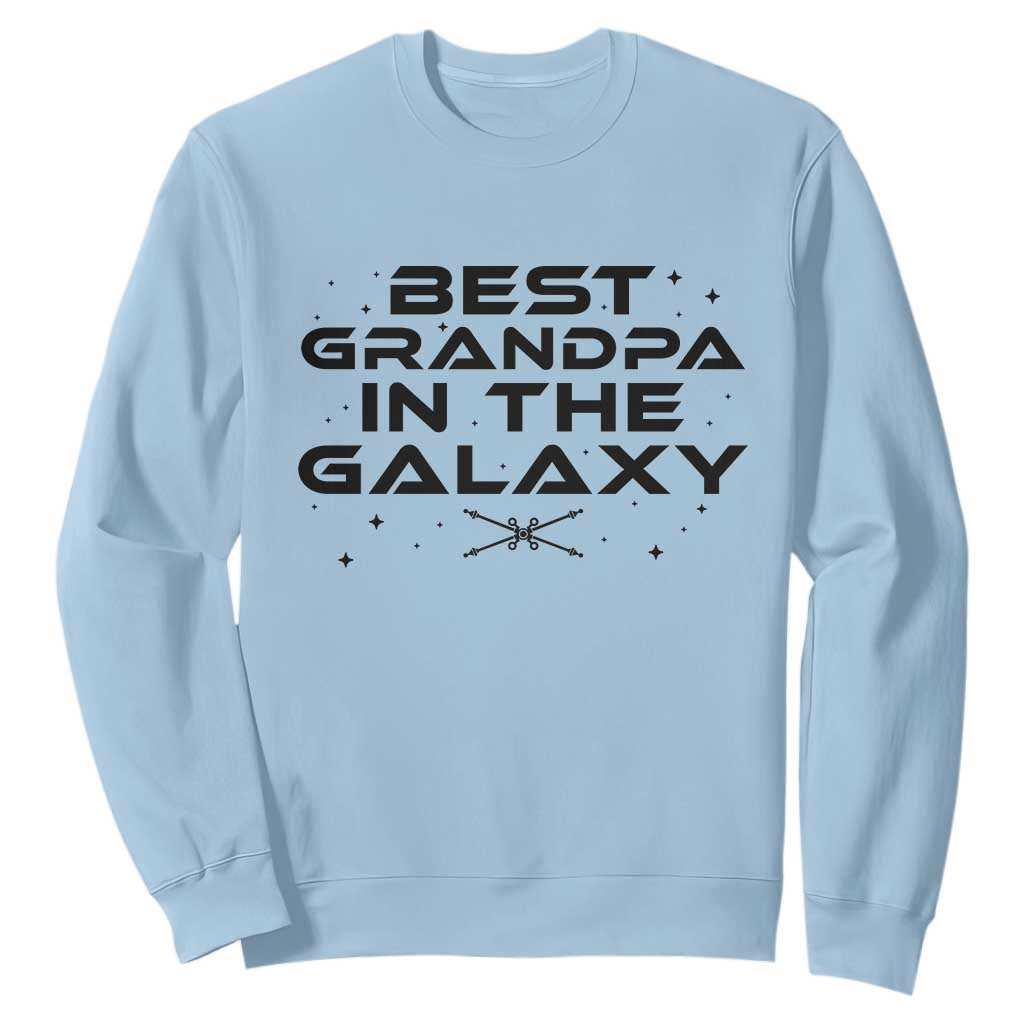 Best Grandpa in the Galaxy Sweatshirt Funny Fathers Day Gift