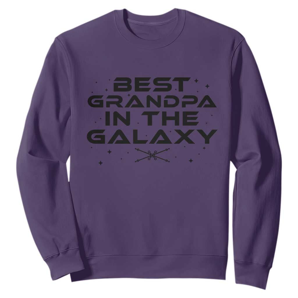Best Grandpa in the Galaxy Sweatshirt Funny Fathers Day Gift