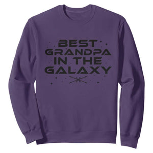 Best Grandpa in the Galaxy Sweatshirt Funny Fathers Day Gift