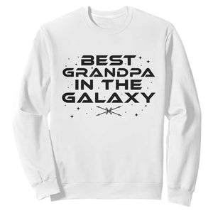 Best Grandpa in the Galaxy Sweatshirt Funny Fathers Day Gift