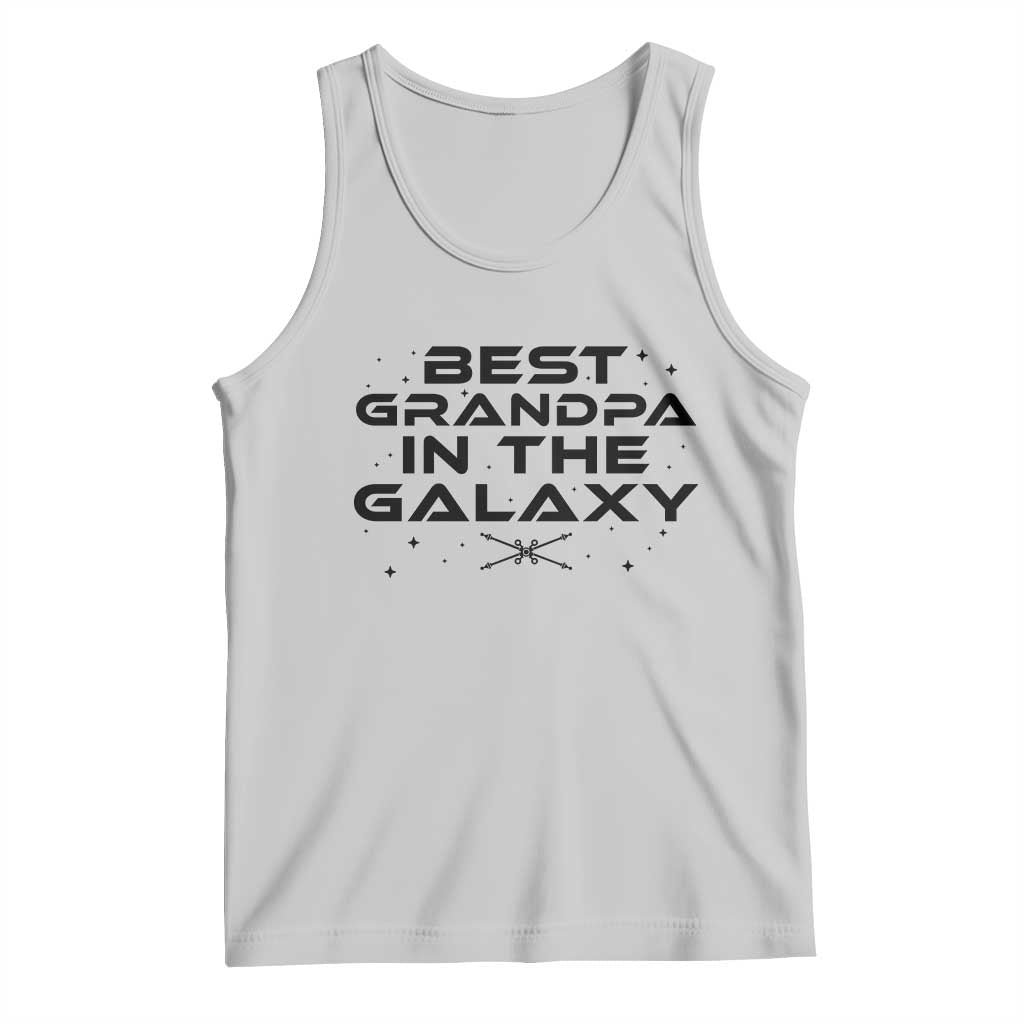 Best Grandpa in the Galaxy Tank Top Funny Fathers Day Gift