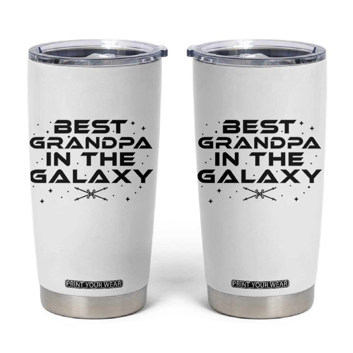 Best Grandpa in the Galaxy Tumbler Cup Funny Fathers Day Gift